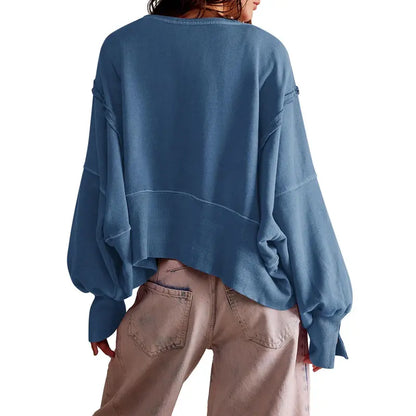 Women's Crewneck Long Sleeve Crop Sweatshirt, New Arrival for Fall